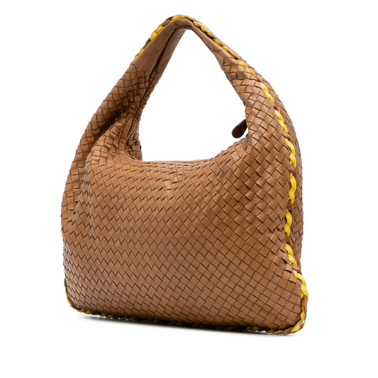 Vintage Bottega Veneta Medium Bicolor Trimmed Nappa Hobo