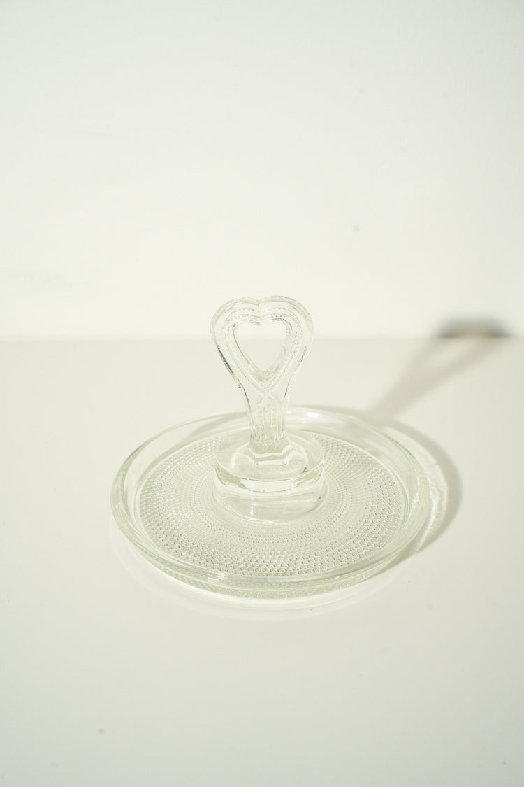 Vintage 1950'S Heart Small Glass Tray