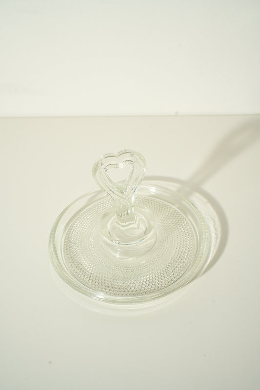 Vintage 1950'S Heart Small Glass Tray