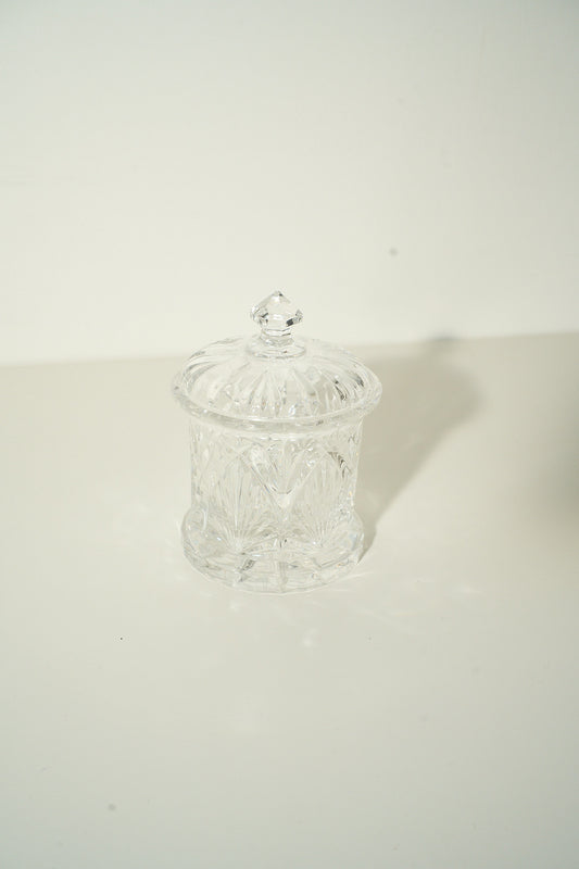 Vintage Crystal Cut Glass Jar