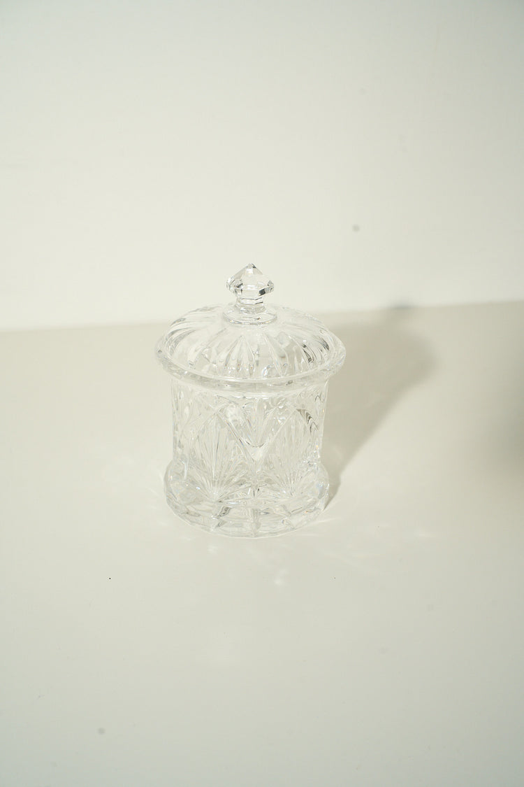 Vintage Crystal Cut Glass Jar