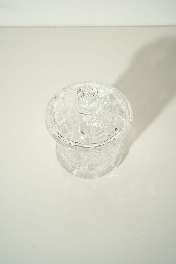 Vintage Crystal Cut Glass Jar