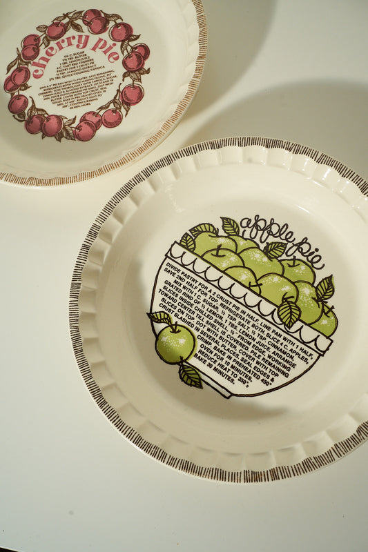 Vintage 80's Apple Pie Ceramic Dish