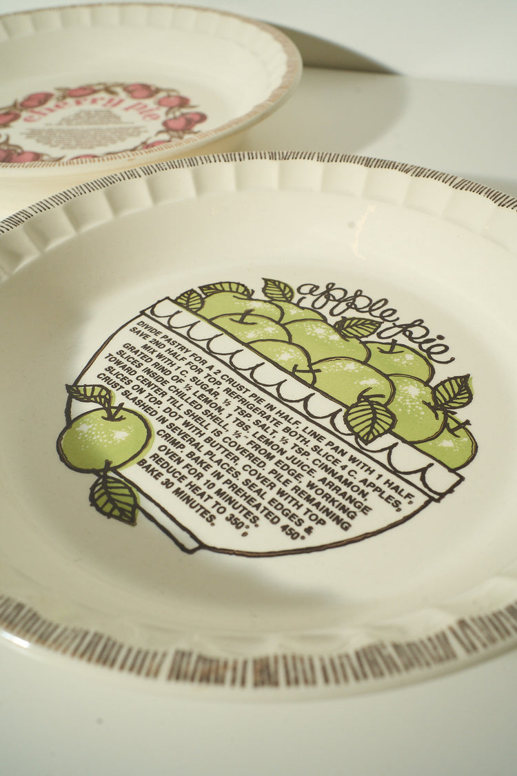 Vintage 80's Apple Pie Ceramic Dish