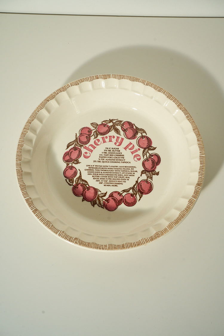 Vintage 80's Cherry Pie Ceramic Dish