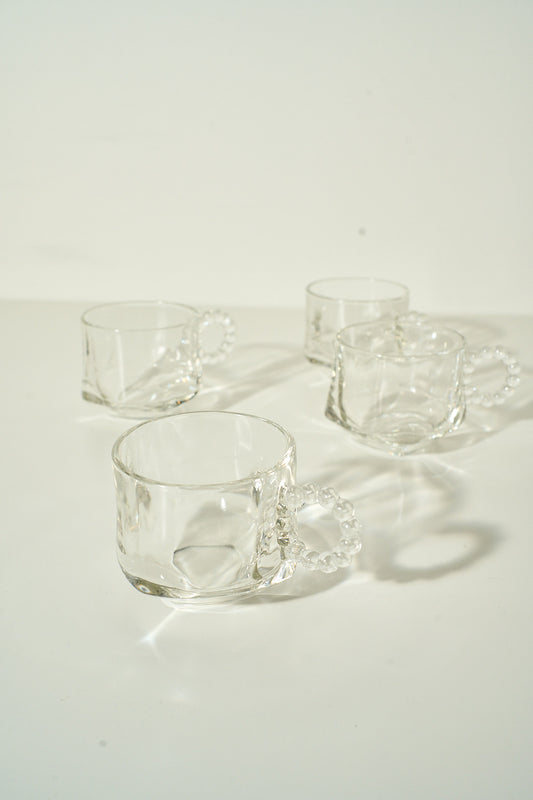 Vintage 1960'S Hazel Atlas Glass Mugs Set of 4