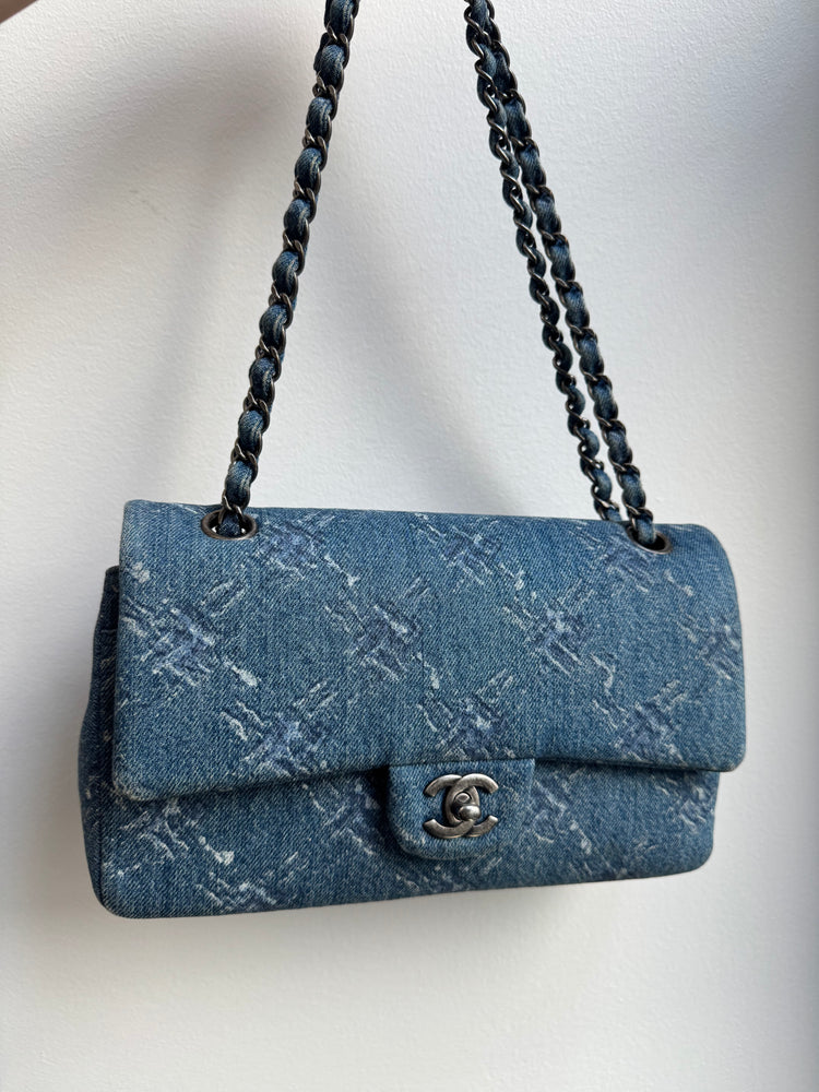 Chanel 2019 Denim Classic Double Flap Bag