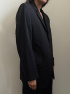 Vintage Calvin Klein Black Wool Blazer Size Medium