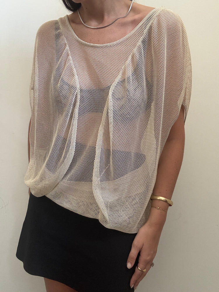 Vintage Gold Knit Coverup Size OS