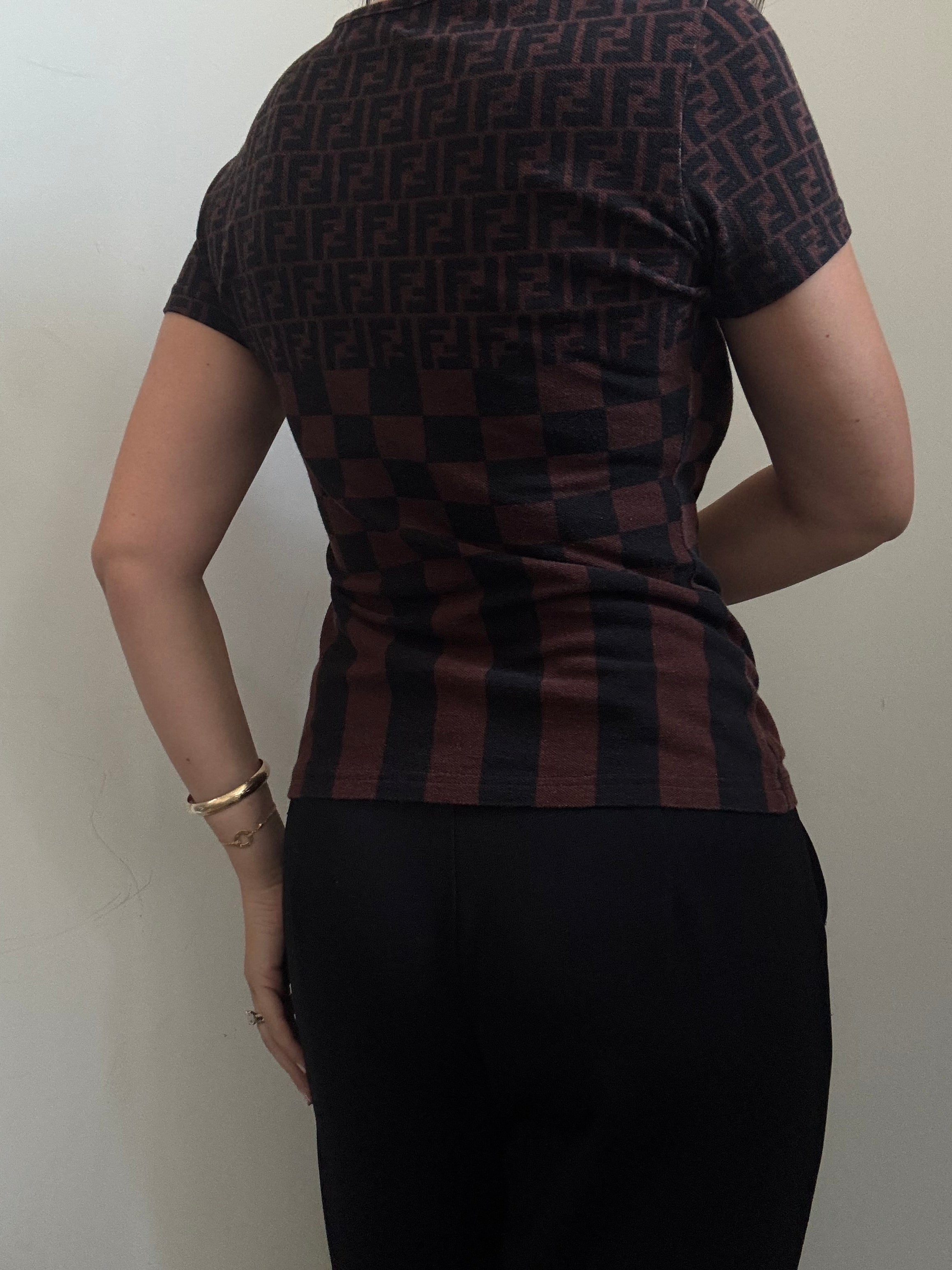 Vintage Fendi Zucca Monogram Shirt Size Large