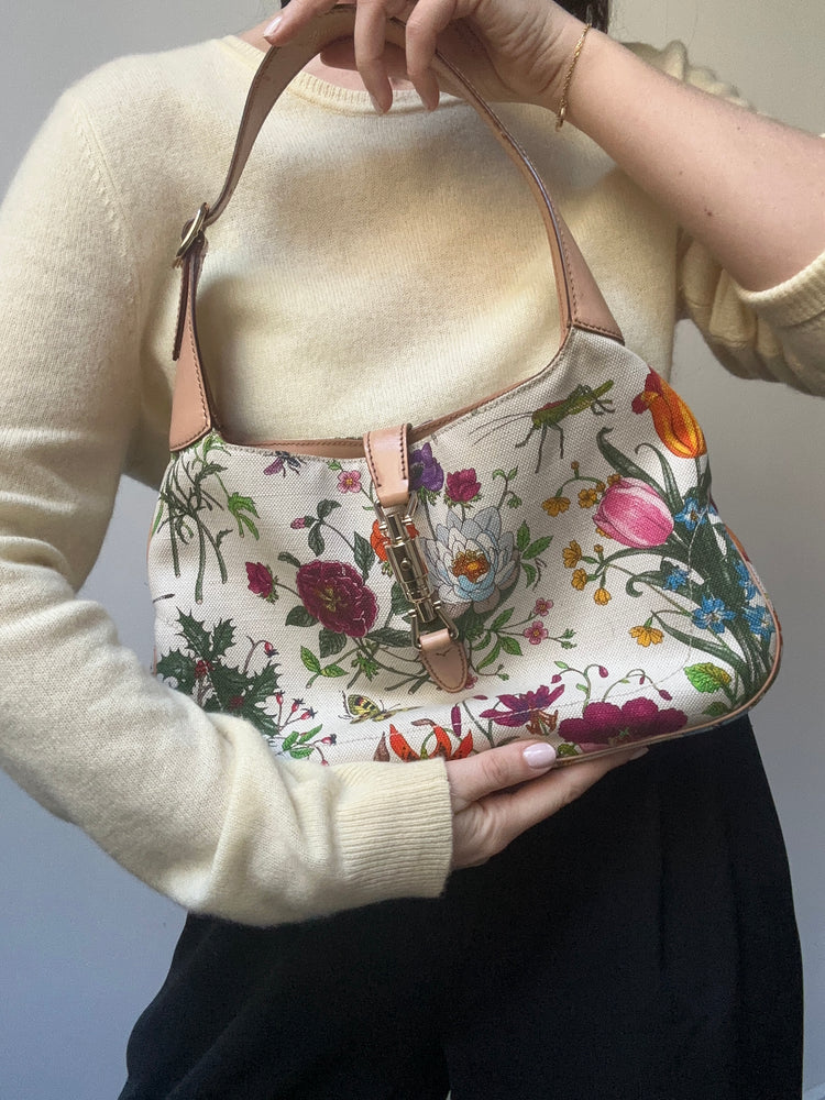 Vintage Gucci Floral Jackie Bag