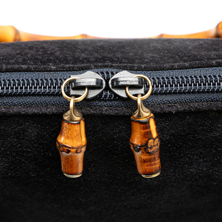 Vintage Gucci Suede Bamboo Dome Satchel