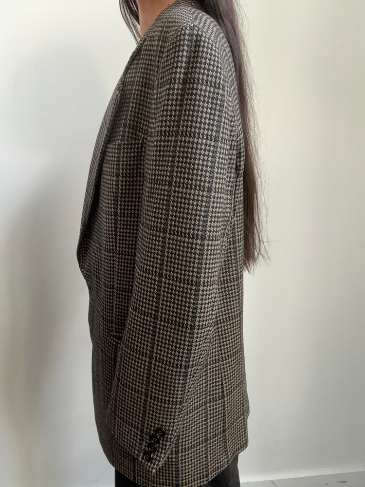 Vintage Italian Plaid Blazer Size Large