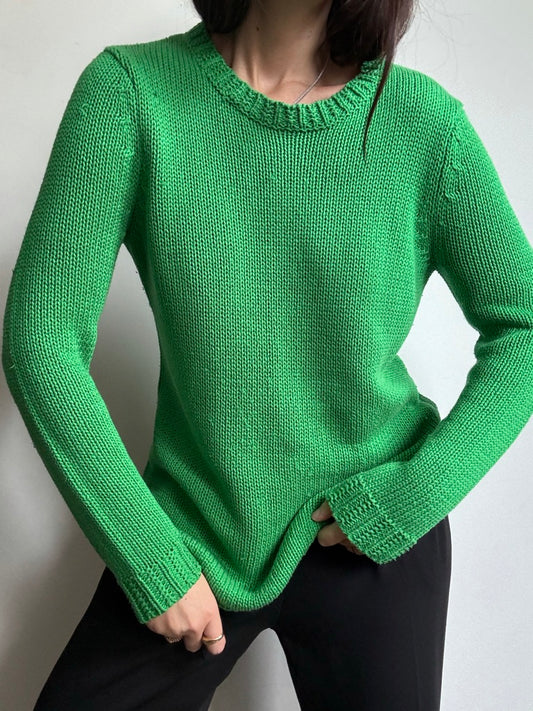 Vintage Ralph Lauren Kelly Green Knit Sweater Size Medium