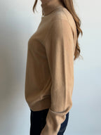 Vintage Beige Cashmere Turtleneck Knit Size Medium