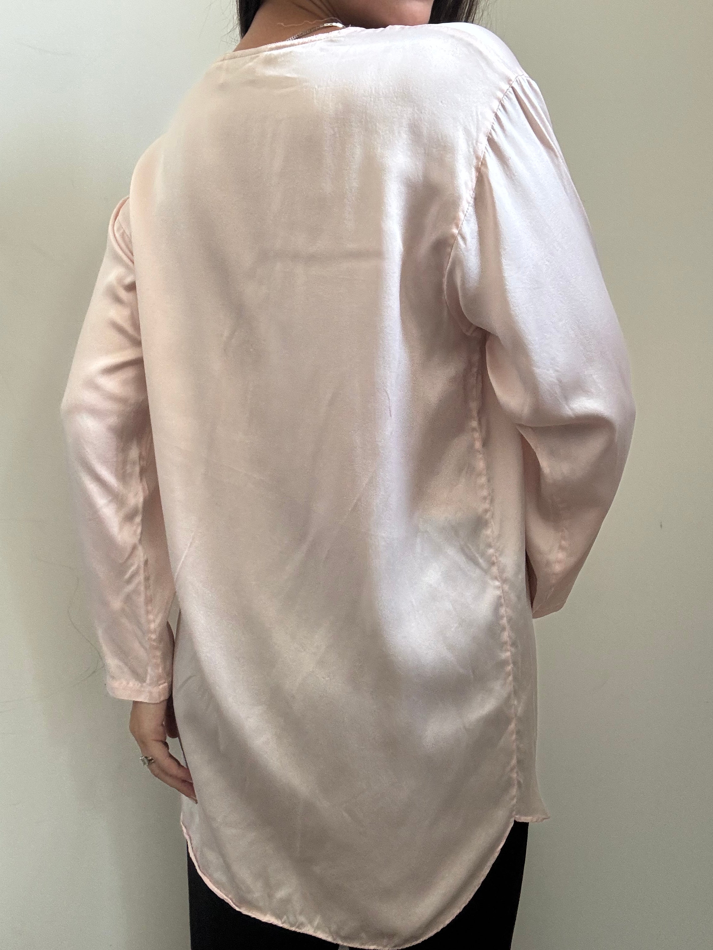 Vintage Victoria’s Secret Silk Light Pink Blouse Size Small