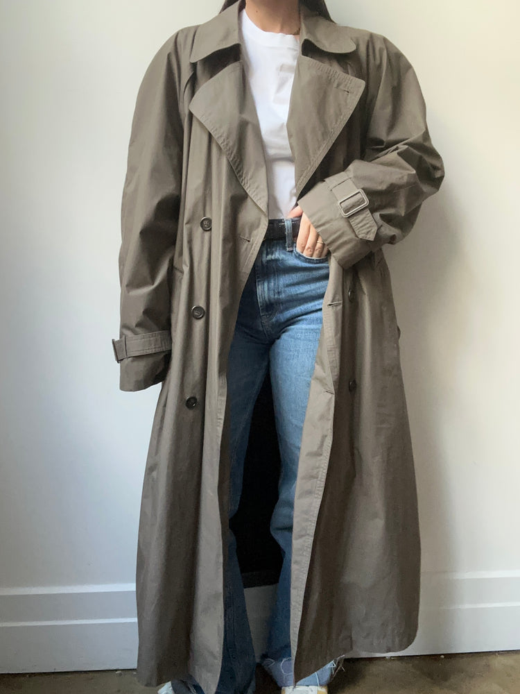 Vintage London Fog Olive Green Trench Size XL