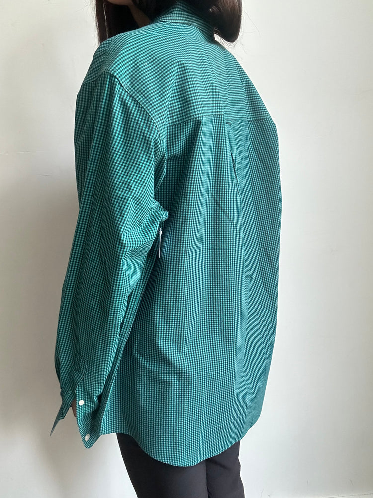 Vintage Chaps Green Plaid Button Up Size Large