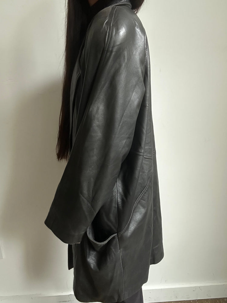 Vintage Black Leather Jacket Size Medium