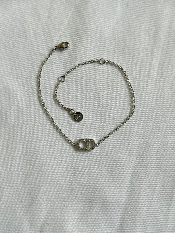 Vintage 2000s Dior Silver Rhinestone Bracelet