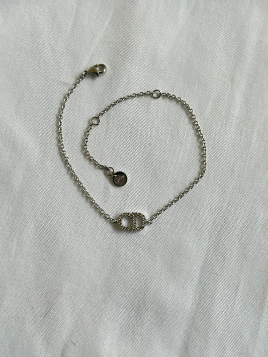 Vintage 2000s Dior Silver Rhinestone Bracelet