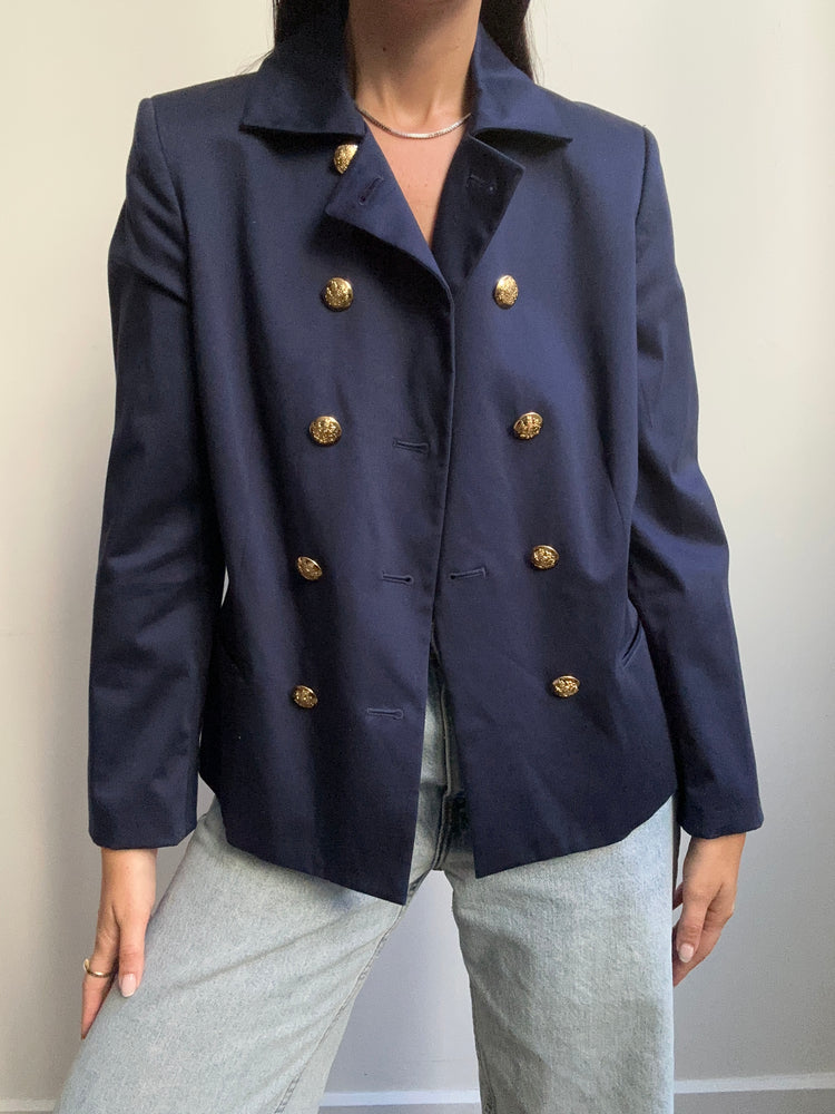 Vintage Ralph Lauren Navy Blue Blazer Size 4