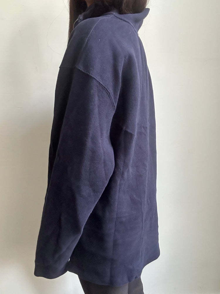 Vintage Polo Ralph Lauren Navy Blue Quarter Zip Size  XXL