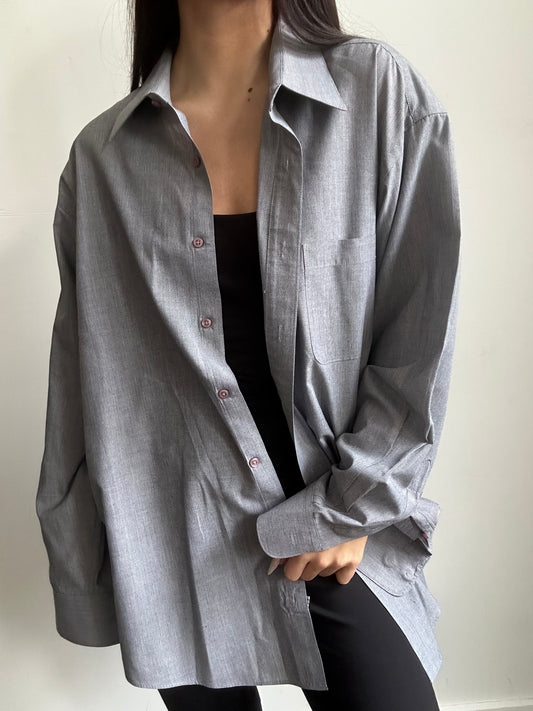 Vintage Pierre Cardin Grey Button Up Size Large