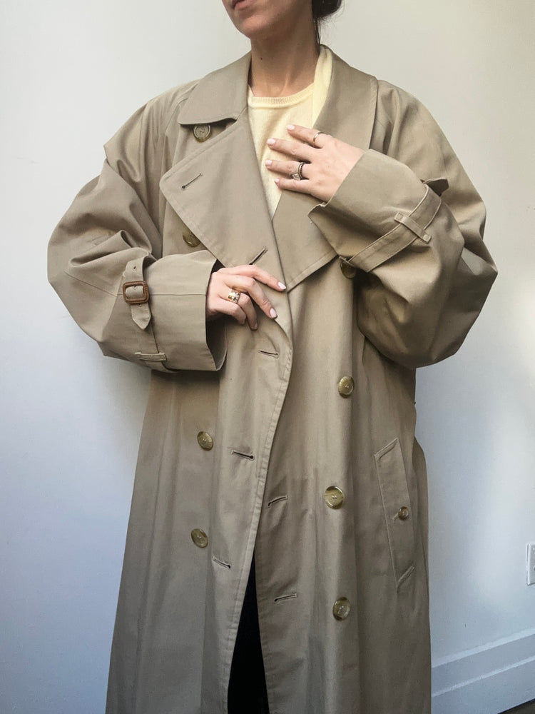 Vintage Burberry Tan Trench Coat Size XL