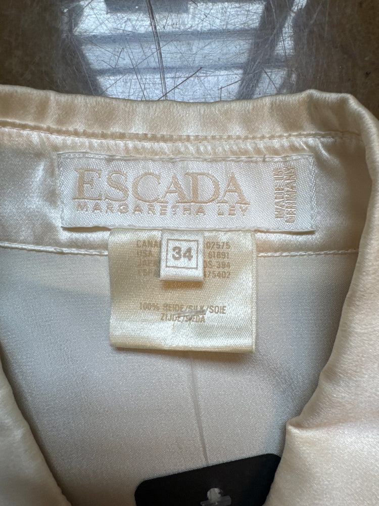 Vintage Escada Cream Blouse Size 4