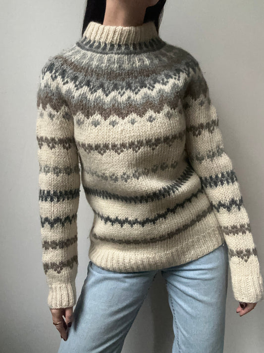 Vintage Icelandic Wool Handmade Ski Sweater Size 4/6