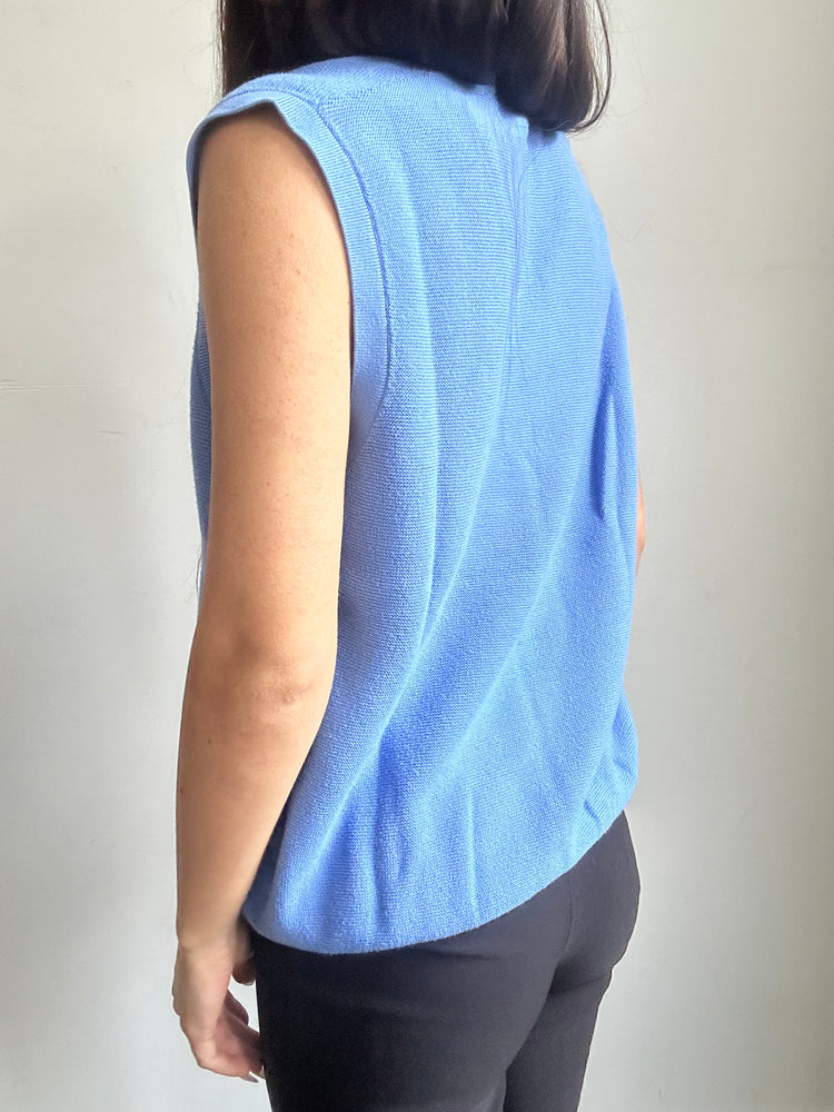 Vintage Polo Ralph Lauren Light Blue Sweater Vest Size Small