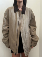 Vintage Tan Bomber Jacket Size XL
