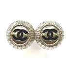 Vintage 2010 Silver and Black Chanel Earrings