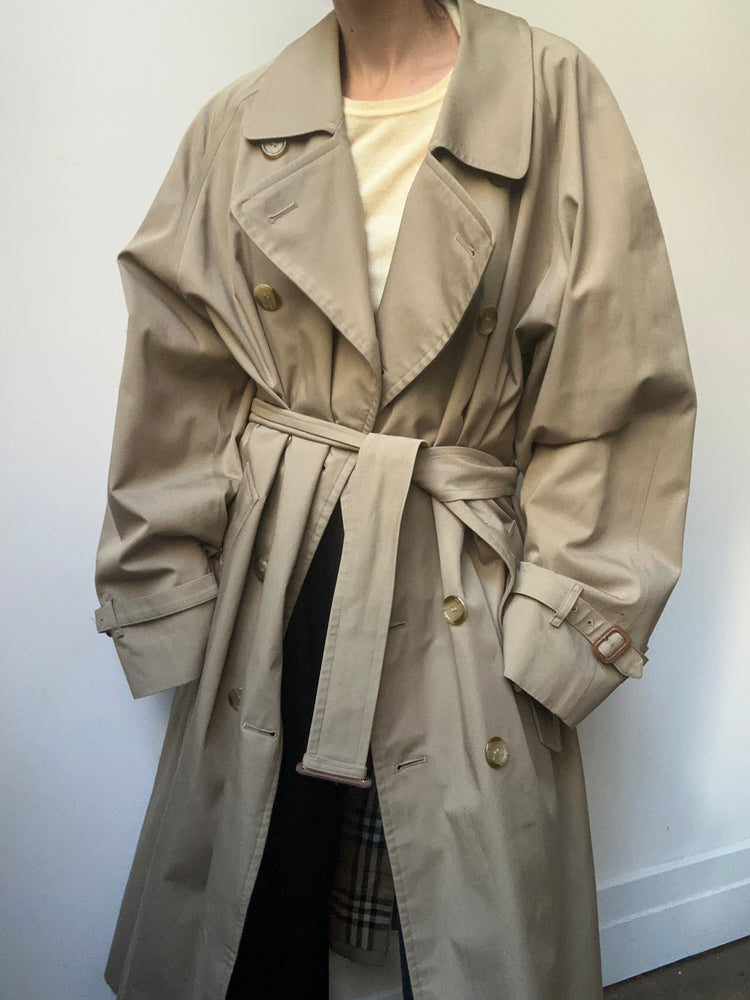 Vintage Burberry Tan Trench Coat Size XL