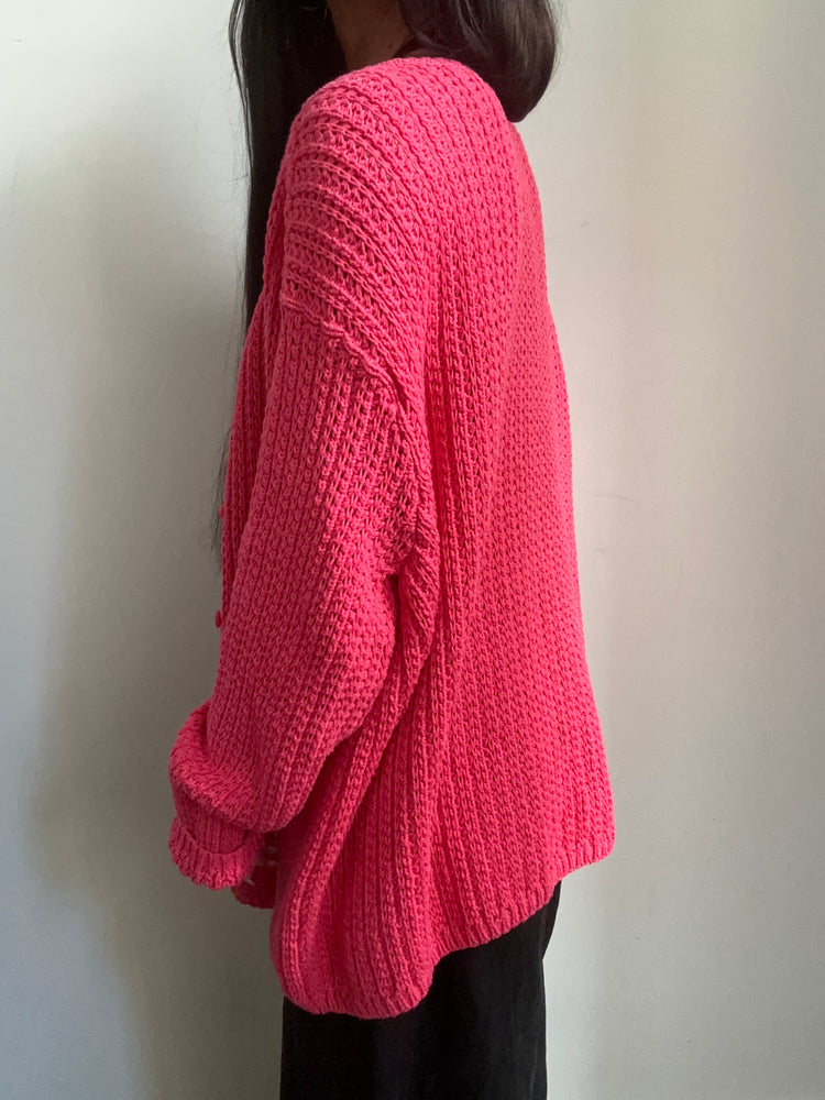 Vintage Pink Cardigan Sweater Size 2XL