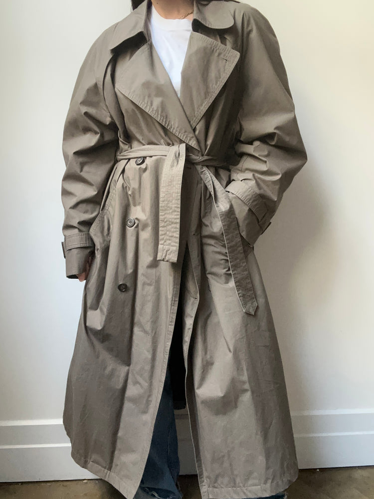 Vintage London Fog Olive Green Trench Size XL