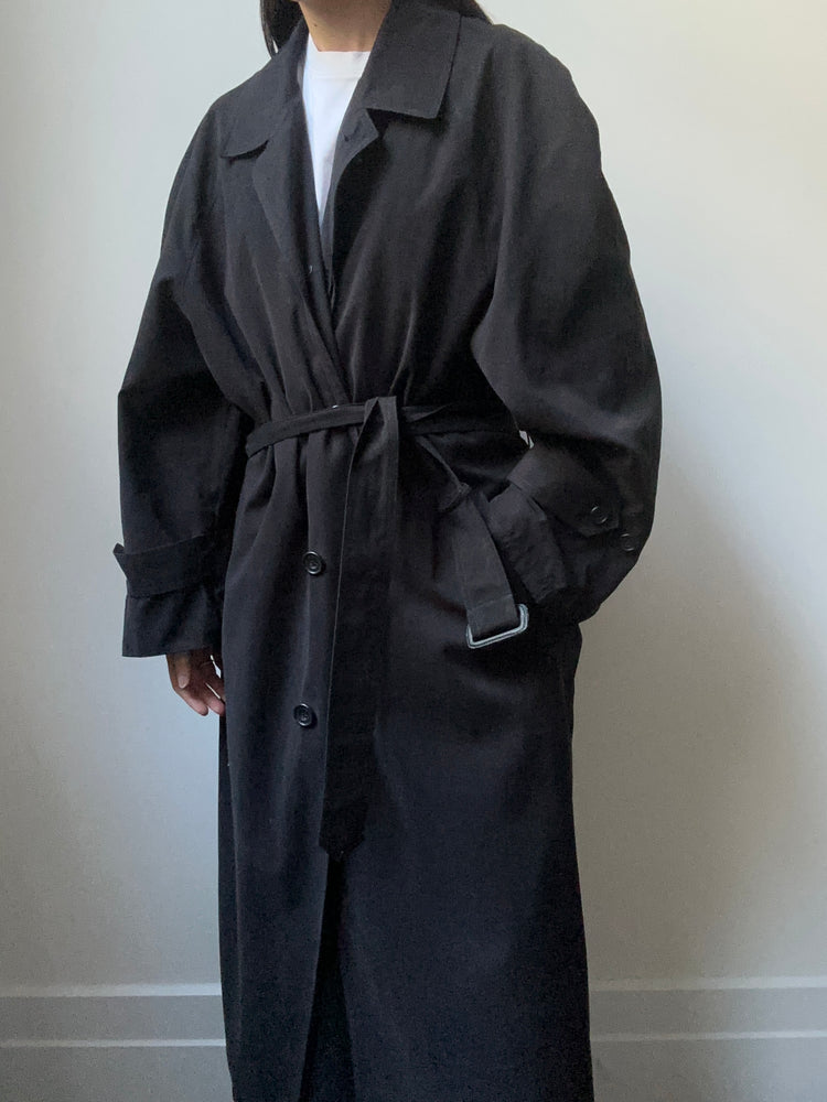 Vintage Black Trench Size M