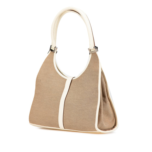 Vintage Gucci Canvas Jackie Bardot Shoulder Bag