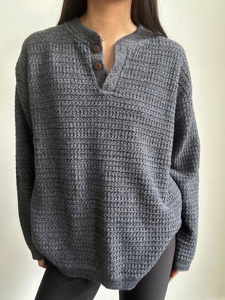 Vintage Grey Knitted Sweater Size Large