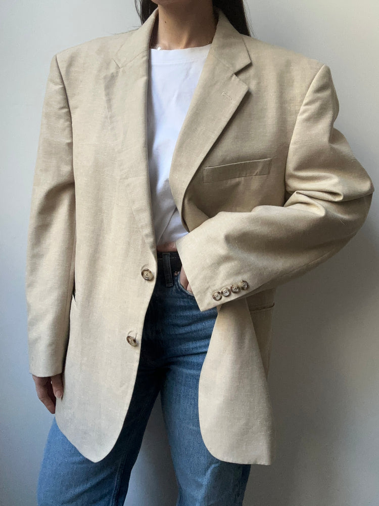 Vintage Tan Oversized Blazer Size L