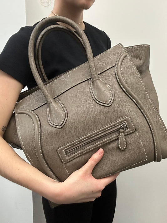 Celine 2011 Neutral Calfskin Mini Tote Tote Bag
