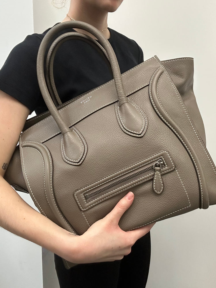 Celine 2011 Neutral Calfskin Mini Tote Tote Bag