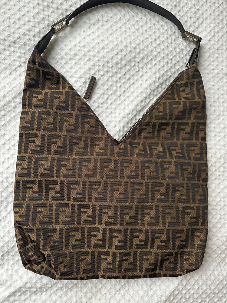 Vintage Fendi Double Zip Hobo Bag