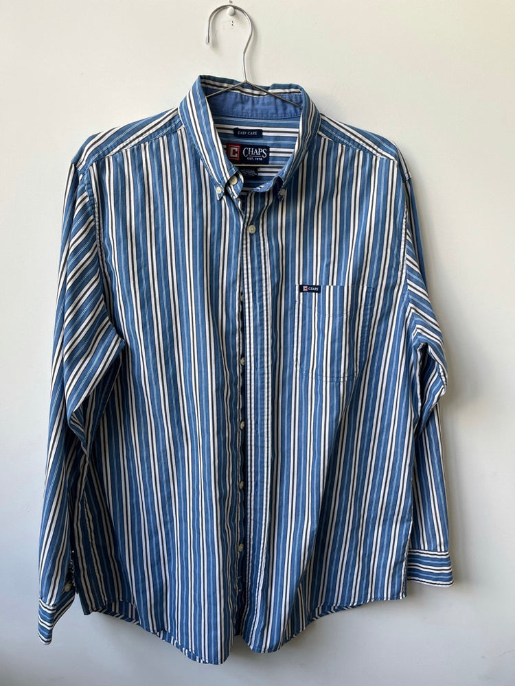 Vintage Chaps Striped Button-Down Size Large