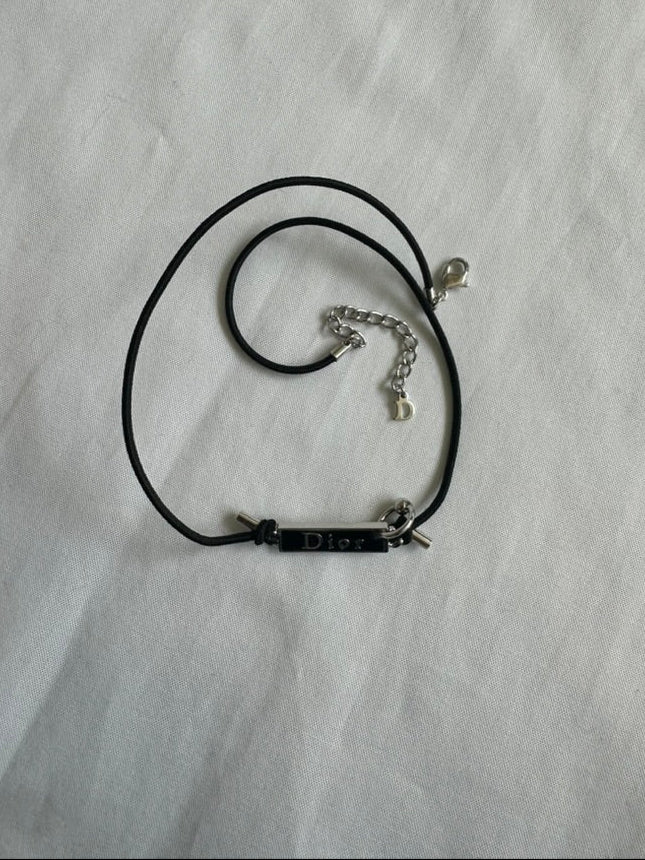 Vintage 2000s Black Dior Choker