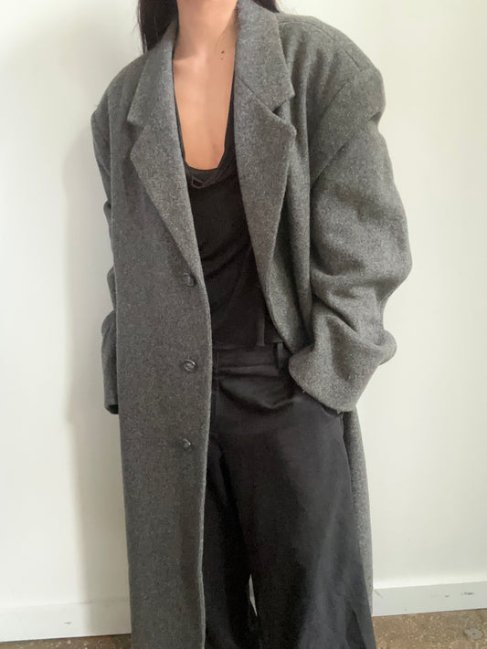 Vintage Grey Trench Coat Size XL