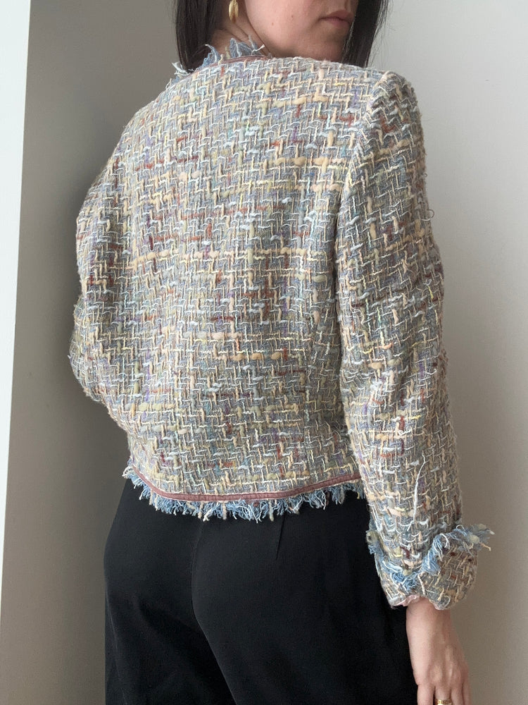 Vintage Tweed Pastel Blazer Size 10