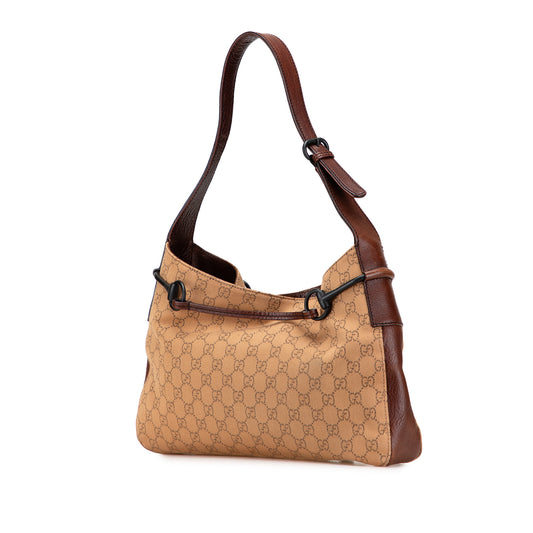 Gucci GG Denim Horsebit Shoulder Bag