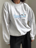 Vintage Heather Gray Galapagos Crewneck Sweater Size Medium